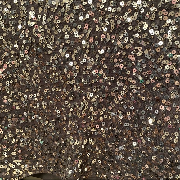 NWT Sequin Dolman Sleeve Cropped Blouse with Scoop Back - Picture 3 of 5